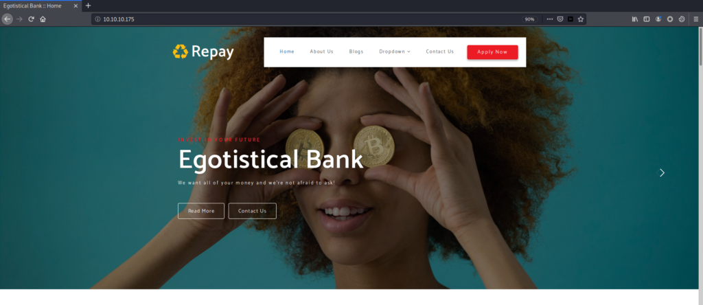 Egotistical Bank Page