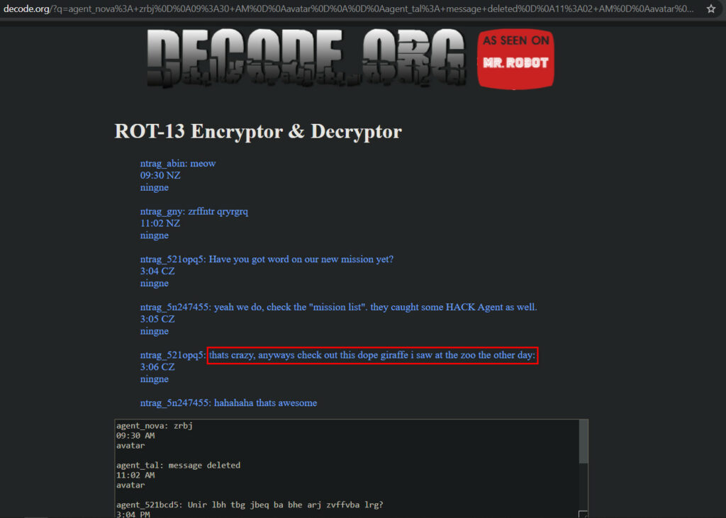 ROT13 Chats Decoded