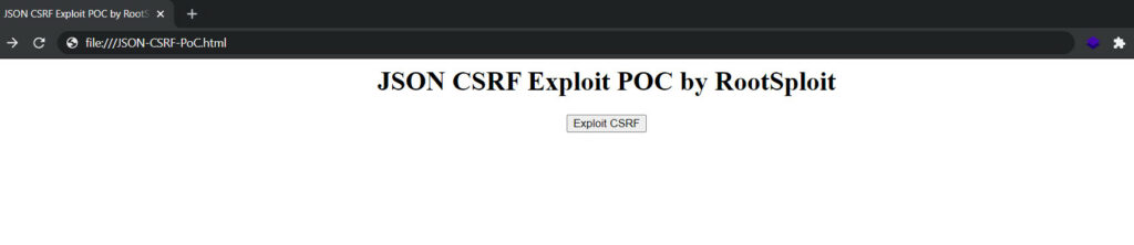 JSON CSRF Exploit