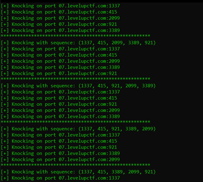 Performing Port Knocking on target server to open port 3389 - Bug Crowd CTF by RootSploit