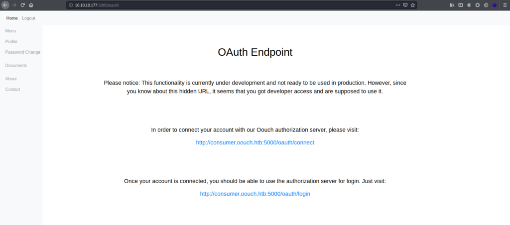 oAuth Endpoint